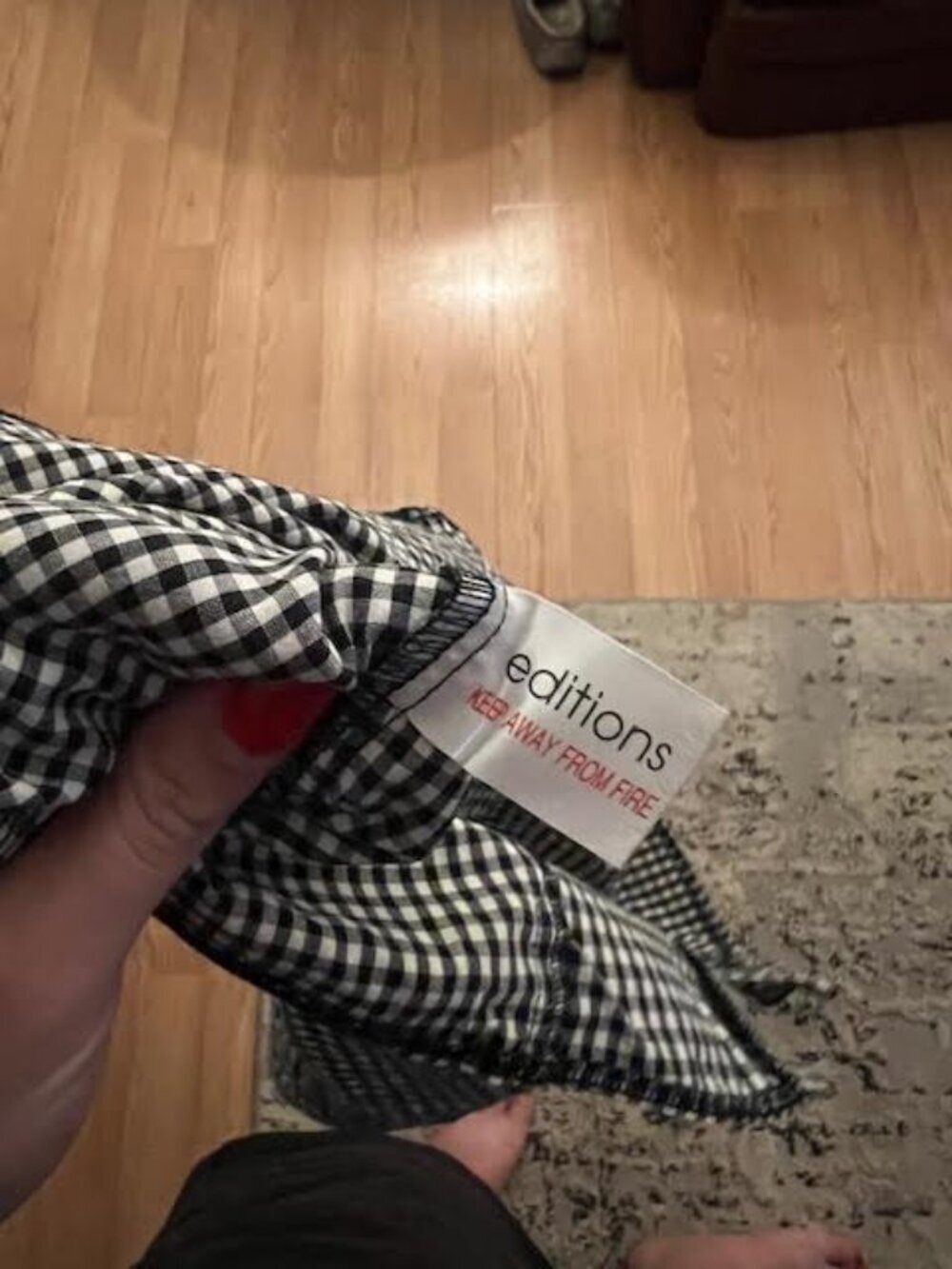 Black and White Gingham Top - Picture 4 of 5